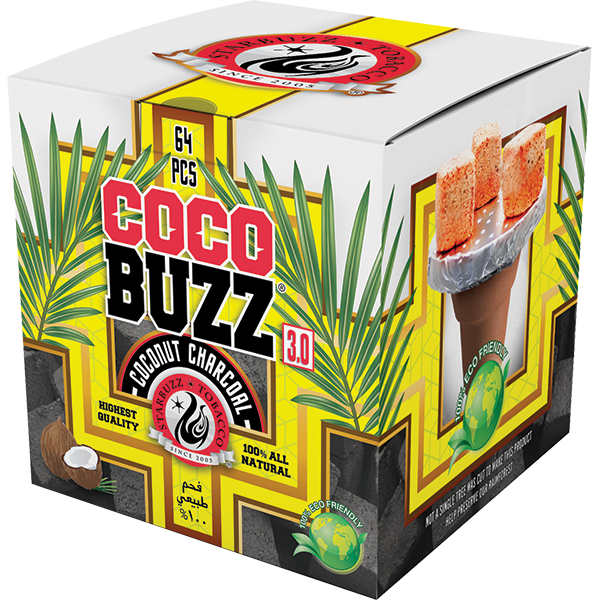 CocoBuzz 3.0 Coconut Charcoal 64pc (Wholesale)